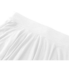 Urban CoCo Women's Mini Skater Flared Skirt Printed and Solid Tennis Skirt (M, White)