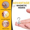 DIYMAG Magnetic Hooks, 30Lbs Strong Heavy Duty Cruise Magnet Hooks