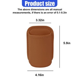 UHANBUT Leather Car Cup Holder, Hanging Automotive Back Seat Bottle Holders, Scratch-Resistant Vehicle Door Drink Holder, Clip-On Auto Organizer Accessories for Soda Cans, Coffee (Orange)