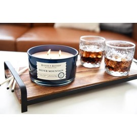 Candle-Lite Rugged & Refined Mens Scented Candle, Silver Mountain Scent, Masculine Aromatherapy Candles, 16.25 oz 3-Wick Jar, 51 Hours Burn Time, Ideal Gifts for Men (Individual Box)