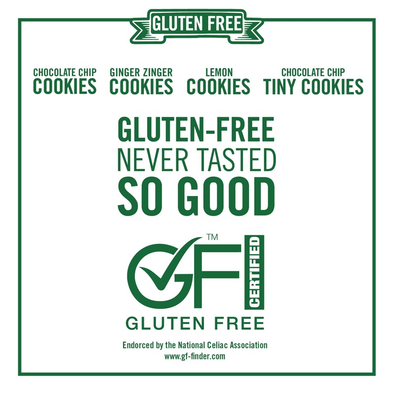 Tate's Bake Shop Gluten Free Cookies Variety Pack, Lemon, Ginger
