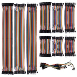 Xiatiaosann 425 Piece Multicolour Breadboard Wire Jumper Kit, 40 Pin 30 cm 20 cm 10 cm Male to Male, Female to Female, Male to Female, with Different Lengths of Switching Wires