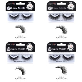 12 AMOR US 3D Effect Faux Mink False Eyelashes Multi Layered "Pick Your 12 Type"