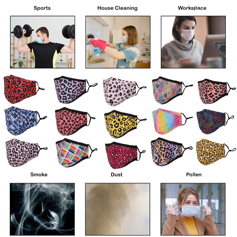 Reusable Washable 3 Layers Cotton Cloth - Blue & White