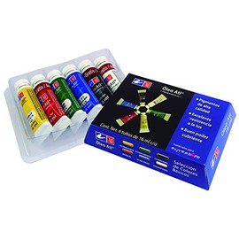 ATL Estuche Oleo C/6 Tubos 16 ml Trapezoidal para Uso Profesional con Pasta Cremosa y Textura Conservada