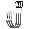 Lix&Rix Spiral Retractable Safety Coiled Lanyard with Stainless Steel Clip
