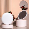 LED Mini Makeup Mirror, Compact Folding Travel Mirror with Touch