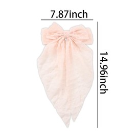 Light Pink Satin Hair Bow Clip Bow Hair Accessories for Women Girls Big Bow Barrettes Bow Knot Hair Claw for Ceremony Prom Hair Pins Birthday Christmas Gifts Ideas for Women Girls