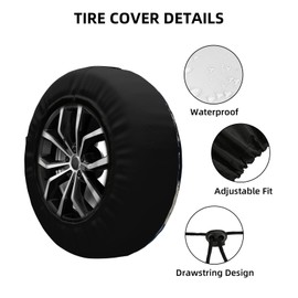 Spare Tire Cover Mountains Lake Tree Nature Landscape Wheel Covers Weatherproof Universal Wheel Protectors for Rv SUV Camper Travel Trailer 17 Inch