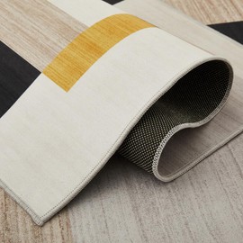 Hafaa Rugs Living Room Indoor Bedroom Rug Soft Touch Premium Quality Geometric Style Printed Area Rug Modern Floor Carpet (60x110cm, Milo)