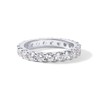PAVOI Rhodium Plated Cubic Zirconia Rings | 3.0mm Eternity Bands