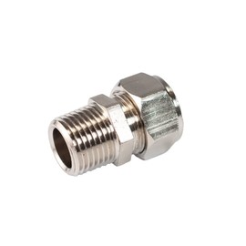 Maxline M8001 Straight Fitting for 1/2-Inch Tubing with 3/8-Inch Male NPT Thread