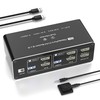 KVM Switch 2 Monitors 2 Computers DisplayPort 8K @60Hz, USB