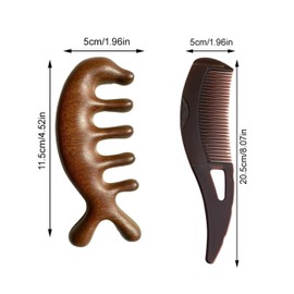 THXFUNAREA 2 dandruff combs + 1 gua sha comb, hollow tooth hair brush for scalp massage/refreshment and dandruff/dirt removal, skin scraping handle, easy to clean, suitable