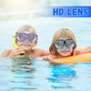 Flutesan 4 Pcs Kids Swim Goggles with Nose Cover Elastic