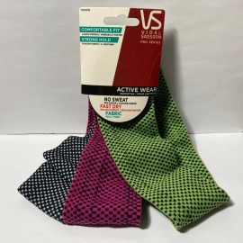 Vidal Sassoon 2 Vidal Sassoon Headband Hair Band Active Wear Comfortable Fit Strong Hold Green