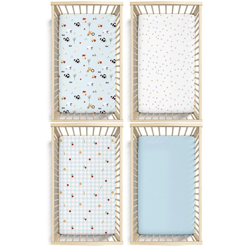 Little Grape Land Cot Bed Fitted Sheets 140 x 70
