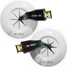 EVEO EVEO® In Wall Cable Management Kit - TV Cord Hider for Wall Mounted TV Wire Hider for Wall, TV Cable Hider Wall Kit & Wall Cable Management TV Cable Hider - 2 White wall grommets for cables & Hole Saw