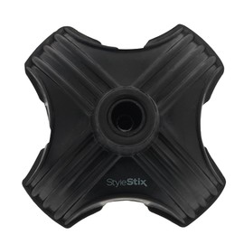 Royal RC Canes Self Standing Cane Base - Enhanced Stability & Convenience - Premium Rubber - Fits Most Standard Canes - Durable, Non-Slip, Pivoting Base. (Black, 18 (3/4"))