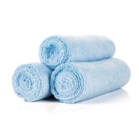 The Rag Company - Sport & Workout Towel - Gym, Exercise, Fitness, Spa, Ultra Soft, Super Absorbent, Fast Drying Premium Microfiber, 320gsm, 16in x 27in (3-Pack) (Light Blue)