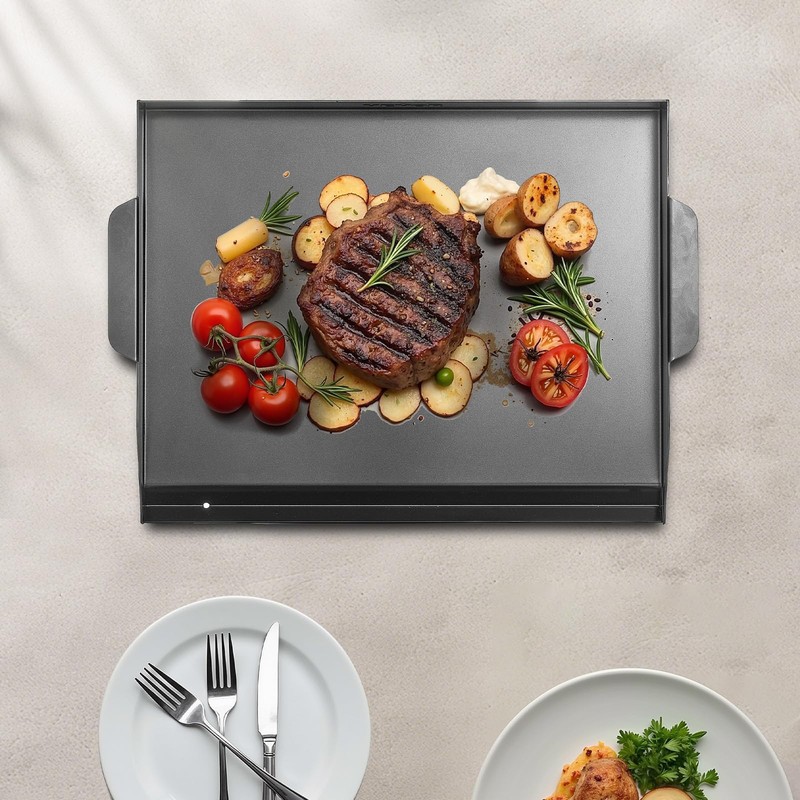 VEVOR Carbon Steel Griddle, 22x16 inch Universal Flat Top Rectangular