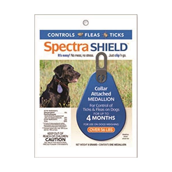 Durvet Spectra Shield Collar Attached Medallion, 56-Pound and Over