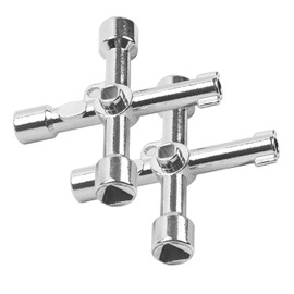 Sgehai 2 pcs Electric Box Key,Gas Cupboard Key,Gas Meter Box Key,Triangle Key for Meter Box,Utility Key Cupboard Key Square Round Triangle Key