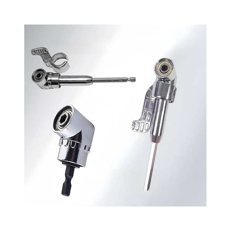 105 Degree Right Angle Drill Adapter Set,1/4" Hex Shank Driver