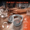 Collapsible Wireless Headphones + HD Stereo Speakers Flip The Ear