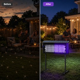 Solar Mosquito Trap Lamp for Outdoor Gardens – Waterproof LED Bug Zapper Light for Lawn, Patio & Yard