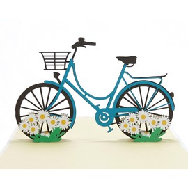 CUTPOPUP Bicycle Pop Up Card, Birthday Cards for Women, Mother's Day Card Pop Up, 3D Greeting Card for Wife Daughter Her Girl Sister UK