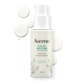 Aveeno CALM+RESTORE 3-faches Hafer Serum parfümfreies Gesichtsserum mit 3-fachem Haferkomplex für normale & empfindliche Haut
