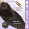 TESSHAIR Human Hair Topper with Bangs, 100% Remy Toppers Hair