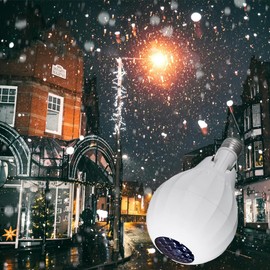 E EMZHOLE - Luces LED giratorias de copo de nieve para coche, luces LED de Navidad, base E27, 4 W, bola de vidrio, luz de escenario para cumpleaños, día festivo, boda, fiesta, decoración de Navidad