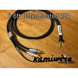 Mogami Kamiwire KRU1 Unterminated Turntable RCA Replacement Cable - HiFi Mogami (2-6ft) - 5 Foot