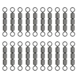 NIYATA Fishing Swivels, Triple Fishing Swivels, Barrel Swivels, Fishing Swivels Set, Fishing Trout 20 Pieces
