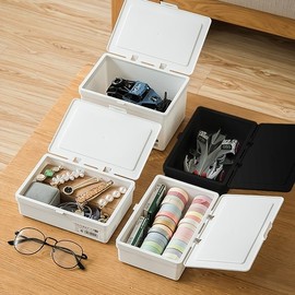 Mask accessory multipurpose storage dust blocking cover organizer HSC100 White 3ea