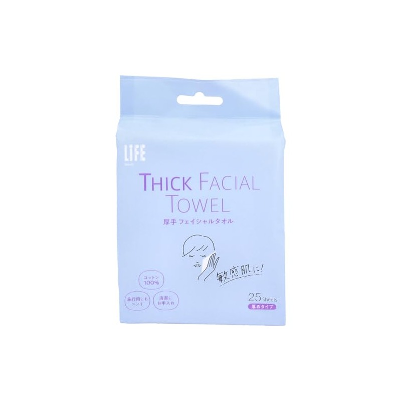 Life Thick Facial Towels, Thick Type, Pack of 25