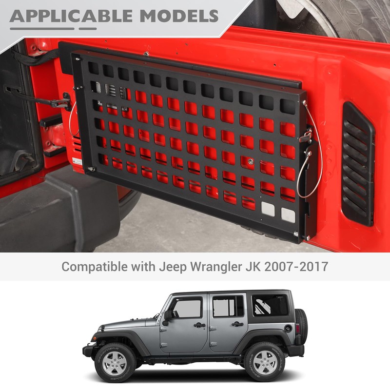 JeCar Tailgate Table for Jeep Wrangler JK JKU 2007-2017 Foldable