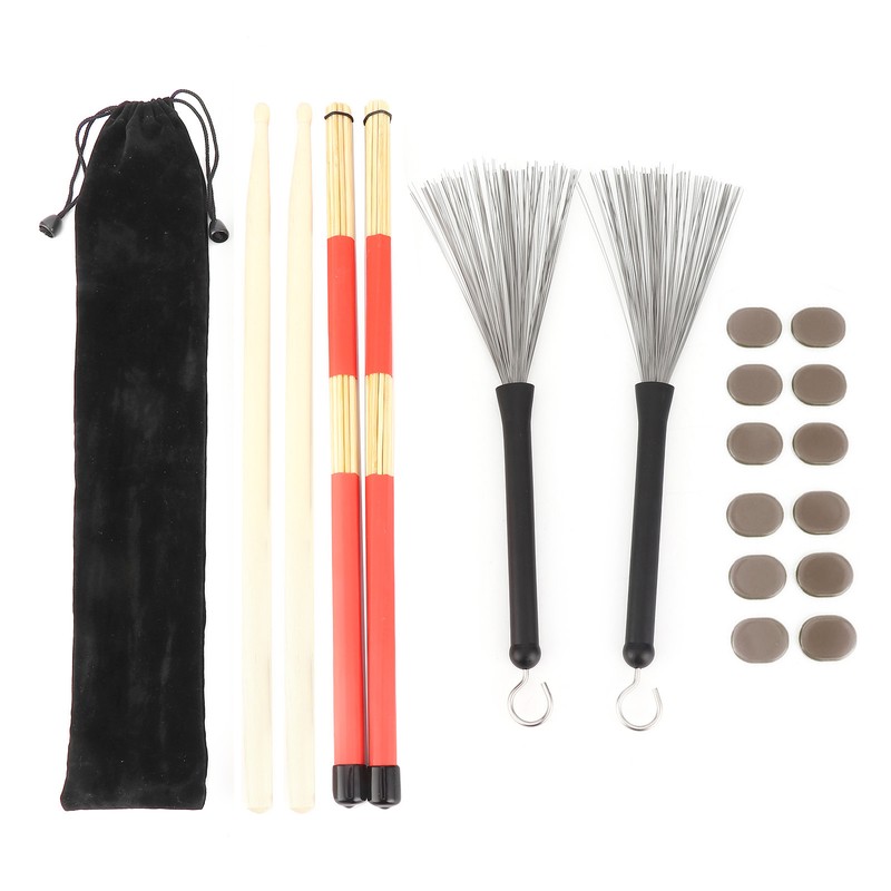 Drumstick Kit Rute Brush Damper Drum Set Musical Instrument Playing