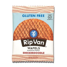 Rip Van Gluten-Free Snickerdoodle Stroopwafel, Healthy Gluten-Free Snacks, Non-GMO Snacks, Low Sugar (6g), Low Calorie Snack, 12 Count