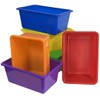 RAUVOLFIA 6 Pack Cubby Bin Storage Bins, Multi-Purpose Plastic Storage