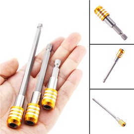 1/4 Inch Hex Shank Magnetic Drill Bit Extension Quick Release Screwdriver Nut Drill Bit Holder Extension Kit Set for Impact Driver Bits - 150mm