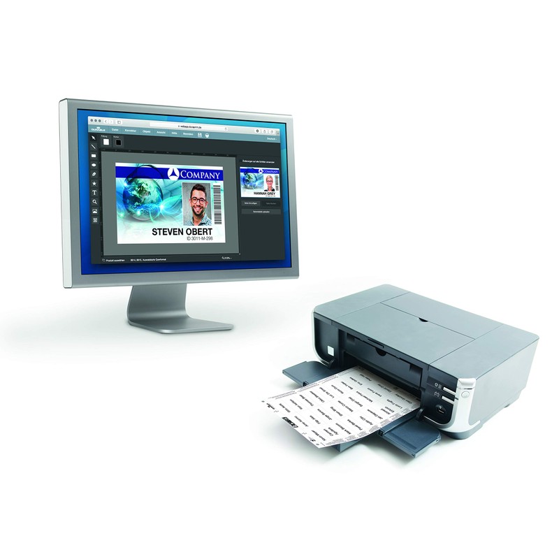 Durable Einsteckschilder Badgemaker, 280 Schilder, 34 x 74 mm, weiß,