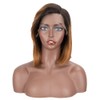 Black Textures 10-Inch Human Hair Lace Front Wig, Straight Style,