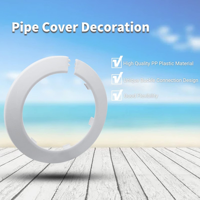 MroMax Fit 3.54" Outer Diameter Flange Water Pipe Cover Decoration