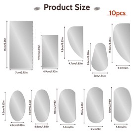 10 Pcs Steel Pottery Tools Clay Ribs Stainless Steel Serrated Scraper Crafts Tool Sculpture Modeling Cutter Scraper Ceramics Sculpting Tools Kits for Sculpting Texturing Artists Modeling Potter