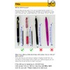 Pack of 5 Replacement Retractable Ballpoint Ink Refill for 2
