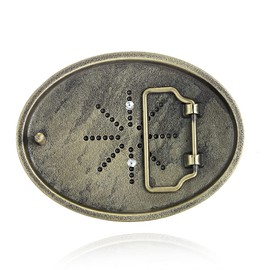 QQA Western cowboy belt buckle initials ABCDEF TO Z Men's novelty upgraded belt accessories (5646G)