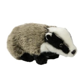 Teddys Rothenburg Cuddly Toy Badger Approx. 20 cm Grey/White/Brown Sitting Plush Badger Plush Toy Uni Toys